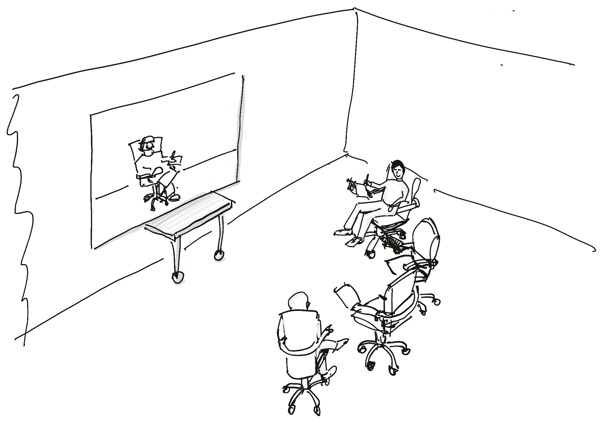 1993, concept for an office video conferencing system.  