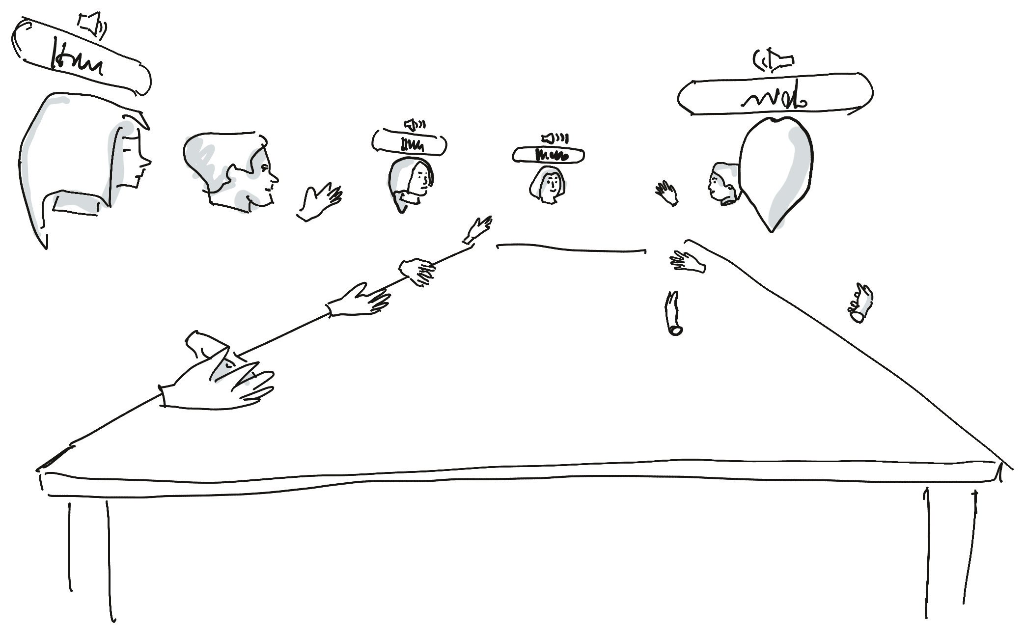 Avatare als Telepräsenzen im virtuellen Raum. Hier: Beispiel der meetingROOM-Lösung.